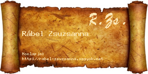 Rábel Zsuzsanna névjegykártya